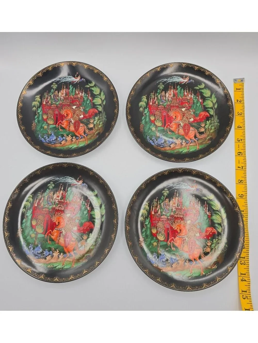 Vintage 1988 Palekh Ruslan & Ludmila Russian Fairy Tale Collector Plate